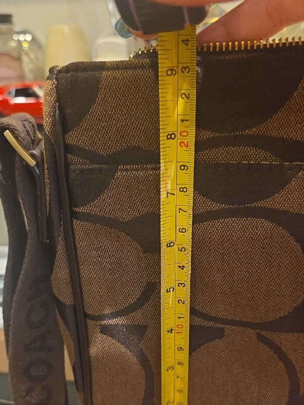 Coach Brown Signature Canvas Crossbody Bag - Picture 12 of 16